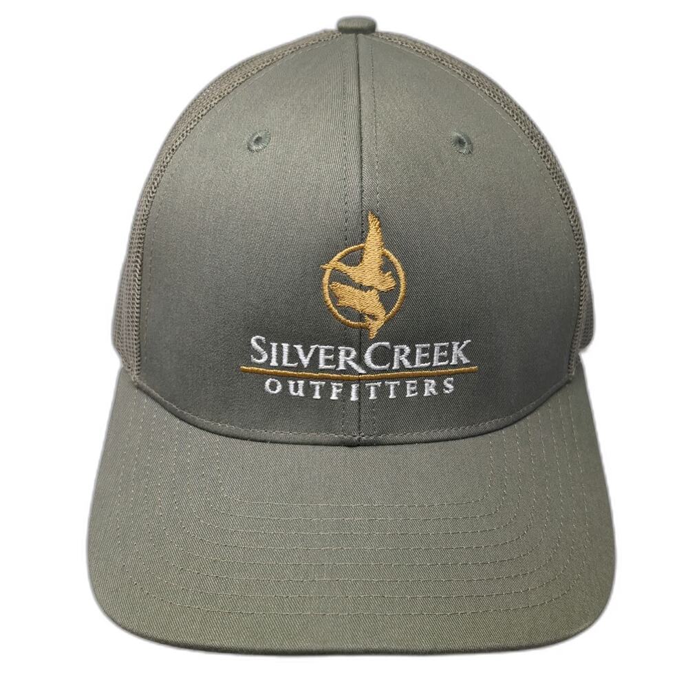 Richardson Trucker Hat Green Gold White One Size Mesh Back Snapback Silver Creek